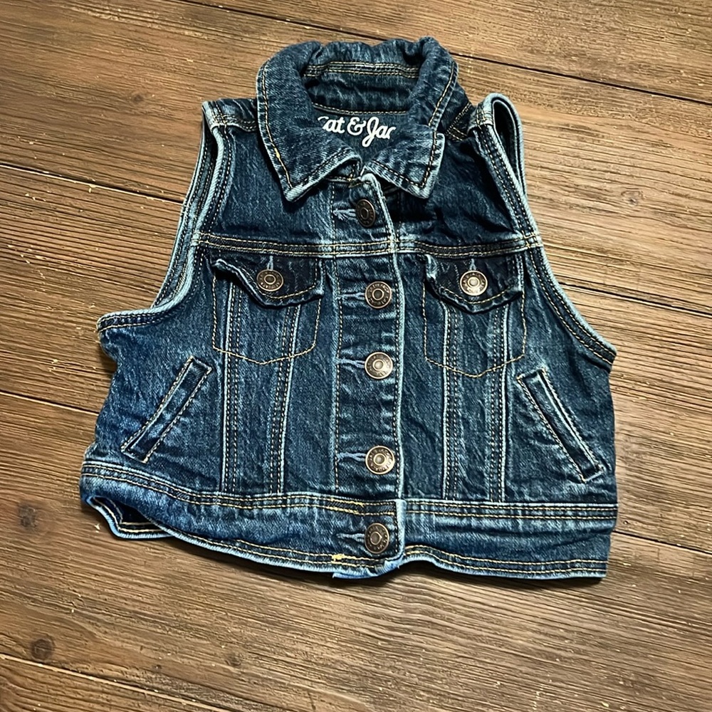 Girls Denim vest sz4/5